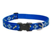 Lupine Dapper Dog Patterned Adjustable Dog Collar for Medium/ Large Dogs 1-inch/ 12 - 20-inchDapper Dog Patterned