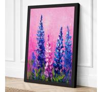 Lupine Dreams Botanical Canvas Wall Art Print 24x16 Inch