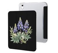 Lupine Flowers Cute Tablet Case with Pencil Holder Unisex Slim Hard Protective Cover Compatible with iPad 9th/ 8th/ 7th