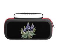 Lupine Flowers Funny Carrying Case for Switch Hard Protective Cover for Game Card and Accessories