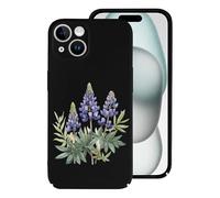 Lupine Flowers Printed Phone Case Unisex Cute Hard Cellphone Protective Cover Compatible with iPhone 15/15 Plus/15 Pro/15 Pro Max