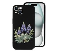Lupine Flowers Printed Phone Case Unisex Cute Hard Cellphone Protective Cover Compatible with iPhone 15/15 Plus/15 Pro/15 Pro Max