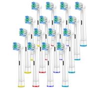 LUPO Toothbrush Heads Compatible with Oral-B Braun for Pro Vitality 16 Pack | Fits Oral-B Pro, Vitality, Smart, Genius & TriZone round-head handles. Not for iO, Sonic or Sonicare. Replace every 3 months