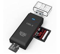 LUPO USB 3.0 Card Reader Adapter for SD SDHC MMC RSMMC MMC mobile MMC micro SDXC Micro SD and T-FLASH. Windows & Mac Compatible, Black