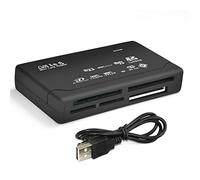 LUPO USB Multi Card Reader - SD SDHC SDXC XD M2 Compact Flash CF Memory Stick Pro Duo | Universal USB 2.0 Camera Card Adapter | Plug & Play | Windows Mac Linux