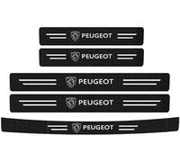 Lupsty Carbon Fibre Car Door Sill Protector Strip for Peugeot 2008 2019-2023, Black, Scratch Guard Anti-Wear Accessory