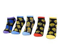 Lupsty Simpsons The Homer Bart Marge Lisa Maggie Men's 5 Pack Low Cut Socks, Multi, L