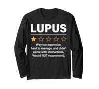 Lupus 1 Star Rating Funny Lupus Awareness Fighting Lupus Long Sleeve T-Shirt