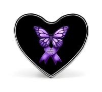 Lupus Awareness Butterfly Badge Heart Shape Cute Brooch Pins Button Badges for Backpack Jackets Hats Decor
