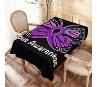 Lupus Awareness Butterfly Rectangle Table Cloth Waterproof Tablecloth Kitchen Dining Decorative Fabric Cover