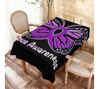 Lupus Awareness Butterfly Rectangle Table Cloth Waterproof Tablecloth Kitchen Dining Decorative Fabric Cover