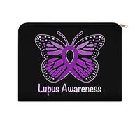 Lupus Awareness Butterfly Travel Cosmetic Bags Toiletry Pouch Makeup Purses Organizer Storage Case