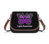Lupus Awareness Butterfly Women's Crossbody Bags Shoulder Handbag Sling Messenger Purses