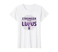 Lupus Awareness for Women: Stronger Than Lupus T-Shirt, Women, White, XS