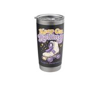 Lupus Awareness Keep On Rolling Purple Ribbon Roller Skate Stainless Steel Insulated Tumbler