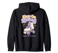 Lupus Awareness Keep On Rolling Purple Ribbon Roller Skate Zip Hoodie