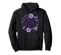 Lupus Awareness Month Supporters Calm Intent Butterfly Bloom Pullover Hoodie