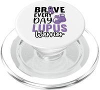 Lupus Awareness Products Ribbon Warrior for Lupus Awareness PopSockets PopGrip for MagSafe