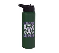 Lupus Awareness Products SLE Ribbon for Lupus Awareness Stainless Steel Insulated Water Bottle