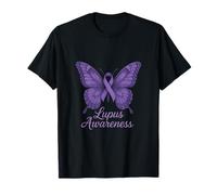 Lupus Awareness - Purple Butterfly Ribbon T-Shirt