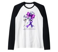 Lupus Awareness Purple for Women Girls Warrior Survivor Raglan Baseball Tee