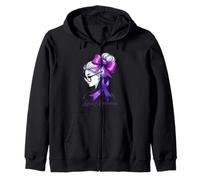 Lupus Awareness Purple For Women Girls Warrior Survivor Zip Hoodie