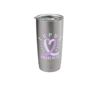 Lupus Awareness Purple Ribbon SLE Meme Stainless Steel Insulated Tumbler