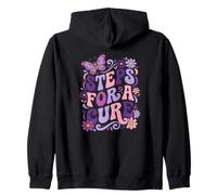 Lupus Awareness Steps For A Cure Purple Butterfly Lupus Walk Zip Hoodie