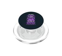 Lupus Awareness Tired Cat Purple Ribbon PopSockets PopGrip for MagSafe