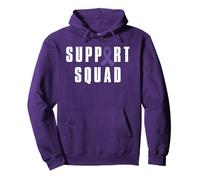 Lupus Awareness Warrior Support Squad Purple Ribbon Pullover Hoodie