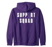 Lupus Awareness Warrior Support Squad Purple Ribbon Zip Hoodie