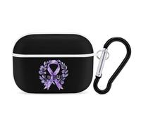 Lupus Fight Cancer Ribbon Protective Case Cover Compatible with AirPods Pro Generation 1/2 Hard Shell with Keychain