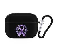 Lupus Fight Cancer Ribbon Protective Case Cover Compatible with AirPods Pro Generation 1/2 Hard Shell with Keychain