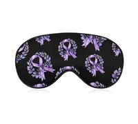 Lupus Fight Cancer Ribbon Sleep Mask Eye Cover Shade | for Men Women Sleeping Travel Washable Adjustable Strap