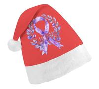 Lupus Fight Cancer Ribbon Unisex Santa Hat Christmas Hats Xmas Costume Festive Headwear Party Outfits Decorations