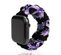 Lupus Fight Cancer Ribbon Universal Scrunchie Watch Band Compatible with IWatch Series 11 10 9 8 7 Strap