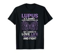 Lupus is a Journey - Purple Ribbon Butterfly Art T-Shirt