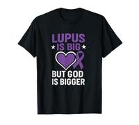 Lupus is Big BUT GOD is Bigger - Lupus Warrior Ribbon T-Shirt