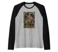 Lupus Tarot Warrior Skeleton Purple Butterfly Awareness Raglan Baseball Tee