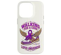 Lupus Walking for A Cure Purple Ribbon Shoe Awareness Walk Case for iPhone 14 Pro