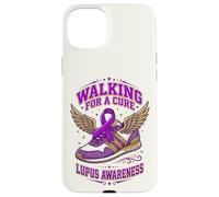 Lupus Walking for A Cure Purple Ribbon Shoe Awareness Walk Case for iPhone 15 Plus