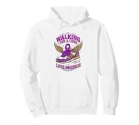 Lupus Walking for A Cure Purple Ribbon Shoe Awareness Walk Pullover Hoodie