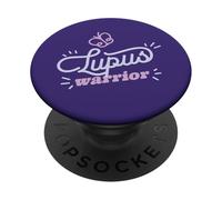 LUPUS WARRIOR Purple Ribbon Butterly Awareness SLE Meme PopSockets Swappable PopGrip