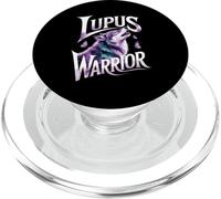 Lupus Warrior Purple Wolf Butterfly Awareness PopSockets PopGrip for MagSafe