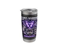 Lupus Warrior Unbreakable Purple Butterfly Wolf Pack Bootleg Stainless Steel Insulated Tumbler