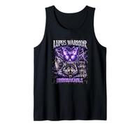 Lupus Warrior Unbreakable Purple Butterfly Wolf Pack Bootleg Tank Top