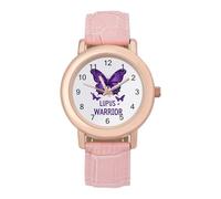 Lupus Warrior Womens Leather Strap Elegant Lady Wrist Watches Casual Band Three-Hand Watch