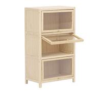 Luqeeg 1/12 Dollhouse Shelf, Wooden Dollhouse Bookshelf Cabinet with Large Space for Furniture Decoration, Suitable As a Children's Item, 7x4x12.2cm