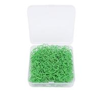 Luqeeg 100Pcs Lucky Grass Paper Clips, Office School Personal Documents Organizier, Multipurpose Cute Iron Lucky Grass Shaped Bookmarks Clips with Clear Box for Letters, Postcards
