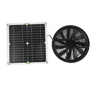 Luqeeg 100W Solar Panel Fan Kit, Weatherproof Solar Powered Attic Ventilator, 12V 10in Solar Panel Exhaust Fan for Small Chicken Coops Greenhouses Sheds Pet Houses, No Power Storage Function